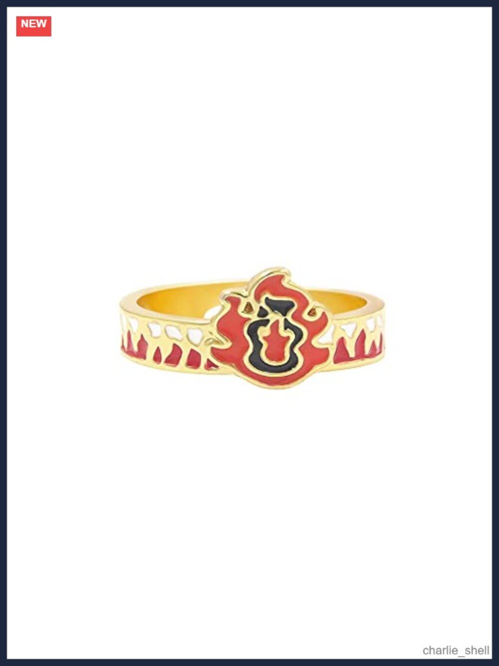 Anime Cosplay Ring Adjustable Open Zinc Alloy Enamel Jewelry Gift